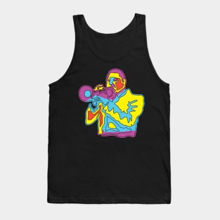 Colorful Trumpeter Abstract Modern Style Tank Top